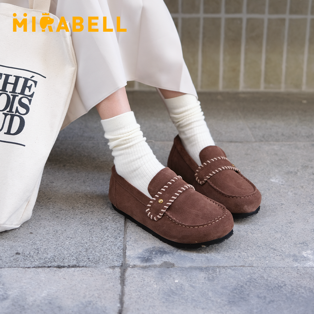 北欧情书Mirabell/美丽宝2025秋季新款浅口平底乐福鞋女休闲单鞋
