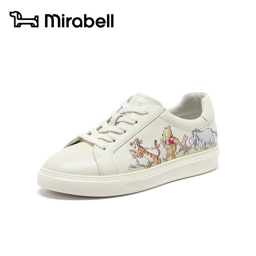 Mirabell2026春季新款商场同款维尼联名女休闲小白鞋U4M01AM6