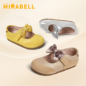 小可颂Mirabell 可爱蝴蝶结女休闲鞋 美丽宝春秋款 浅口面包鞋