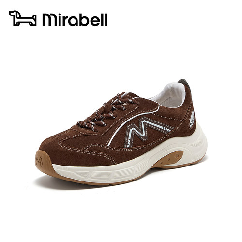 Mirabell2026秋季新款阿甘鞋女德训鞋厚底通勤休闲运动鞋Q3G06CM6