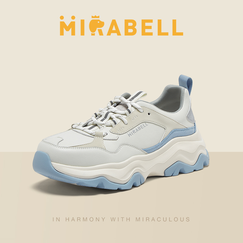 Mirabell/美丽宝2025春新款厚底老爹鞋女舒适时尚运动鞋女