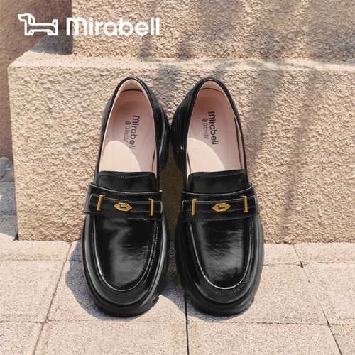 Mirabell2026秋季新款厚底呼吸鞋乐福鞋女舒适通勤单鞋Q3K01CA6