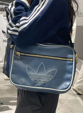 正品阿迪达斯三叶草男女同款单肩包大LOGO手拎包时尚斜挎包JC8302
