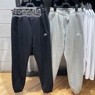 nike耐克男子经典卫裤刺绣标加绒保暖简约收口长裤BV2738-010-063