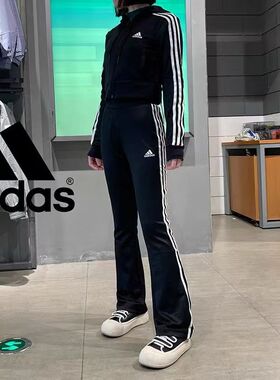 adidas阿迪达斯正品春秋女子外套长裤三条纹晨练服运动套装IN1836
