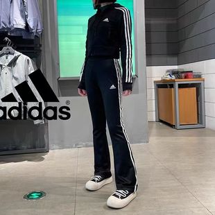 adidas阿迪达斯正品春秋女子外套长裤三条纹晨练服运动套装IN1836