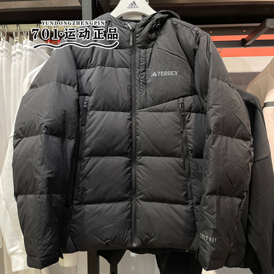 阿迪达斯鹅绒羽绒服保暖抗风连帽