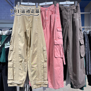 正品阿迪达斯三叶草女子三条杠多口袋工装长裤KD4113 4114 KE0468