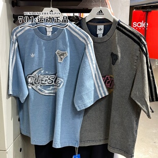 T恤KZ5012 KZ5011 女子潮流半袖 adidas三叶草oversize牛仔布短袖