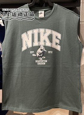 专柜正品NIKE耐克男子背心印花针织透气休闲无袖T恤 IH0819-338