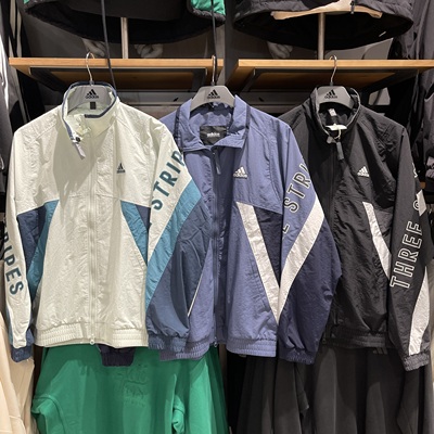 阿迪达斯男女立领运动外套