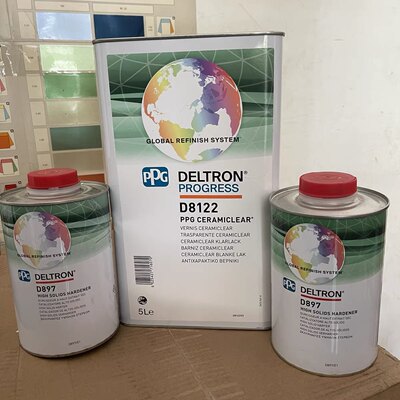 PPGD8122纳米陶瓷清漆固化剂套装5升+2升高硬度清漆逃望重叠上流