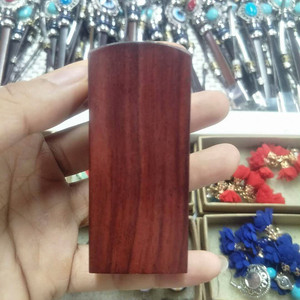 敦煌特色胡杨木刻章可定制工艺品方形旅游纪念品情侣礼品钥匙扣