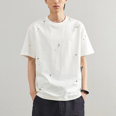 短袖T恤男宽松圆领打底