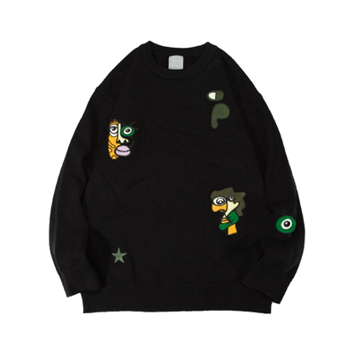 2024毛衣慵懒针织衫圆领