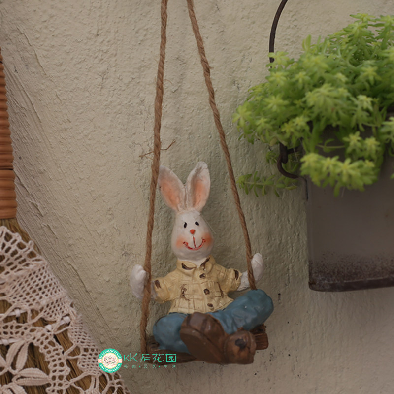 树脂做旧款兔子摆件创意卡通可爱装饰大号可爱家居风兔子,家居饰品,花盆,淘宝优惠券,粉丝福利购,淘宝优惠卷
