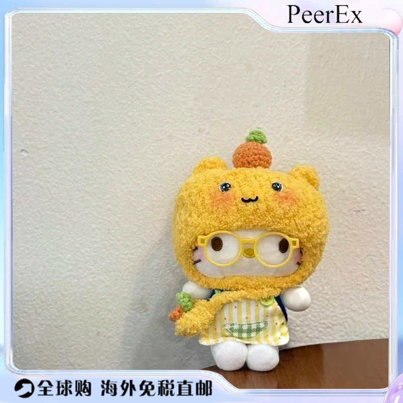 日本PeerEx噜噜哈喽KT包包挂件可爱毛绒娃娃公仔钥匙扣挂饰