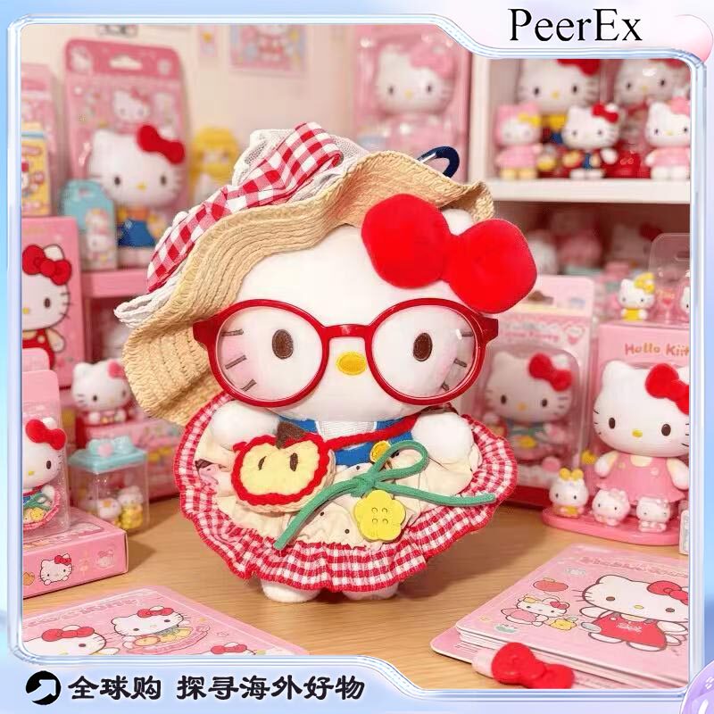 日本PeerEx夏日毛绒kt玩具可爱卡通玩偶公仔挂件包包装饰品挂饰