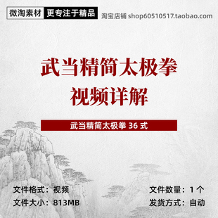 武当秘传精简太极拳36式太极拳
