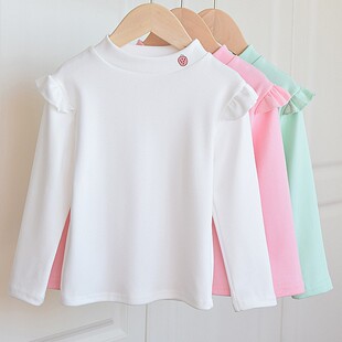 女童长袖T恤德绒打底衫春秋款洋气时髦小女孩上衣大童秋冬内搭潮