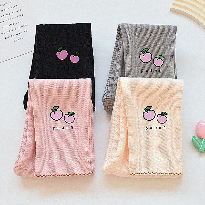 女童打底裤春秋薄款外穿长裤洋气中小童九分裤秋季儿童精梳棉裤子