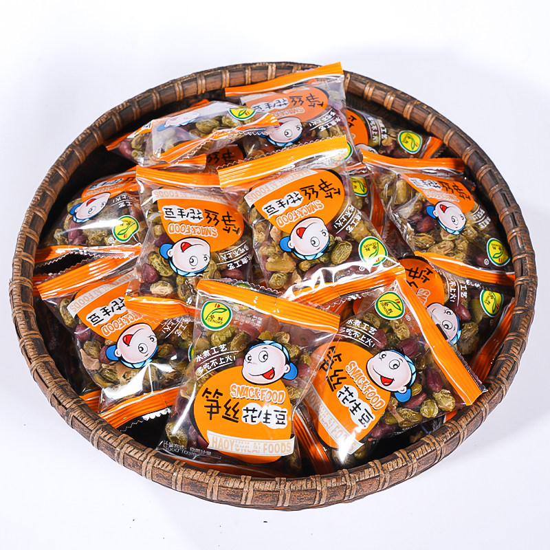 登科笋丝花生豆独立小包 水煮工艺 500克花生笋干豆