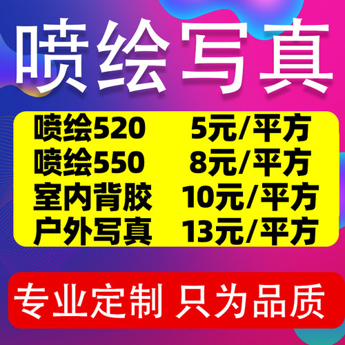 户外高清喷绘广告布写真海报定制