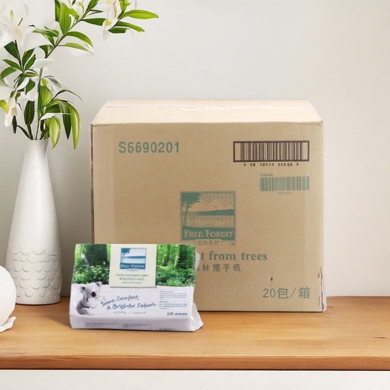 洁云商用擦手纸200抽20包不掉屑