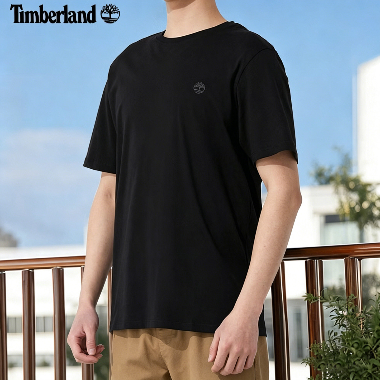 Timberland添柏岚官方T恤男士夏季新款户外透气宽松圆领短袖A6DKU