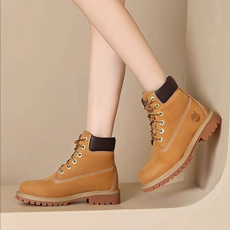 Timberland添柏岚女款大黄靴户外徒登山靴高帮童靴防水马丁靴女鞋图片