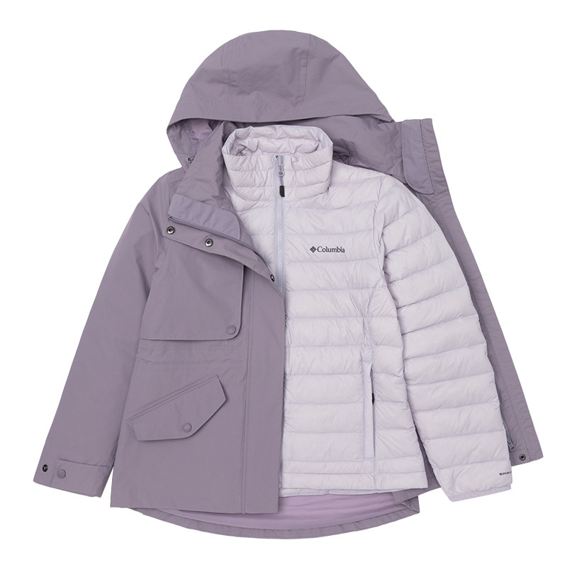 Columbia哥伦比亚保暖上衣女款冬季防风羽绒三合一夹克户外休闲,户外/登山/野营/旅行用品,冲锋衣,淘宝优惠券,粉丝福利购,淘宝优惠卷