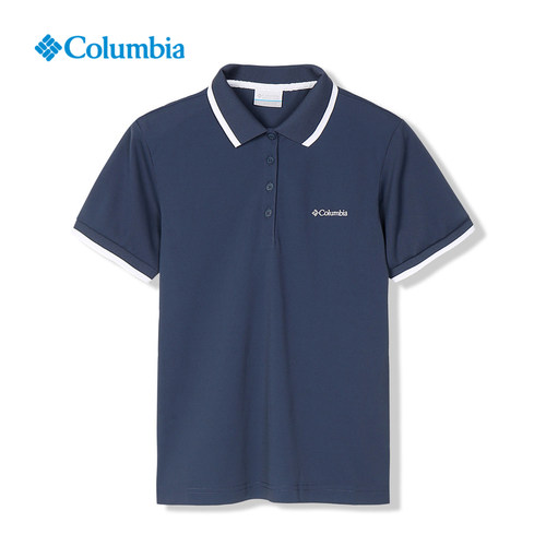 Columbia哥伦比亚POLO衫女夏季新款宽松透气半袖正品女款短袖T恤