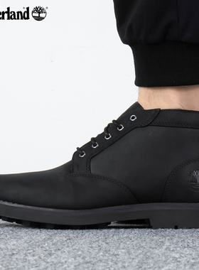 添柏岚休闲靴男鞋秋冬新款户外透气工装靴中帮靴商务皮鞋A43DC