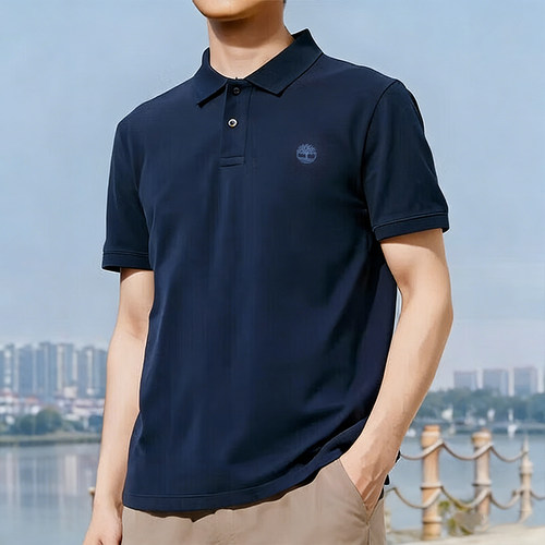 Timberland添柏岚短袖男士POLO衫夏季新款半袖透气翻领商务T恤男