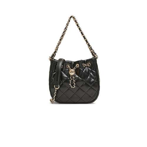 TATA他她小香风菱格黑色腋下包