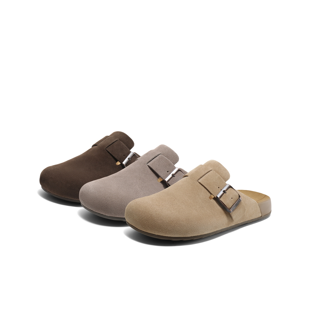 百丽男鞋吐司拖男士包头勃肯鞋