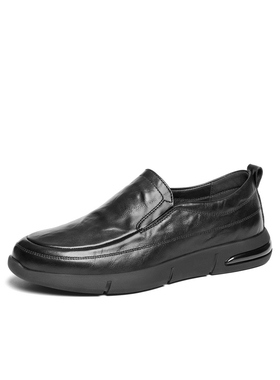 百丽男鞋一脚蹬商务鞋2025冬新商场同款套脚休闲爸爸皮鞋8QE02AM5