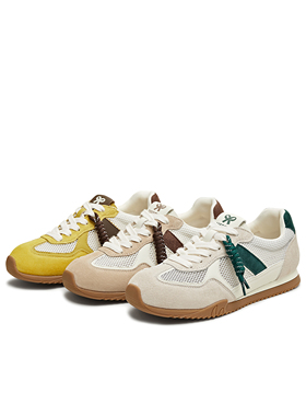 天美意网面透气黄色厚底阿甘德训鞋女运动鞋2025夏季新款BL131BM5