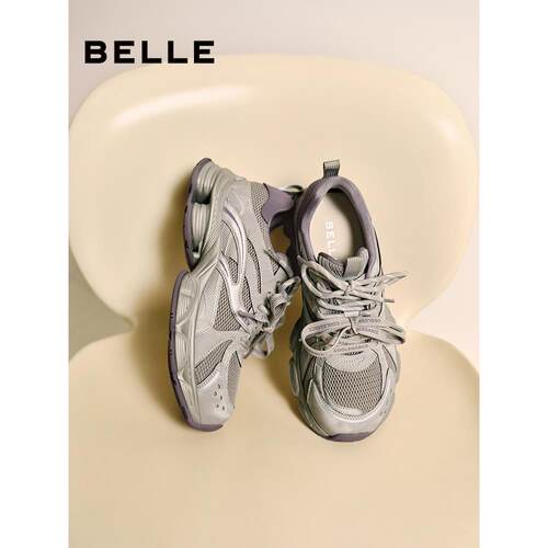 百丽老爹鞋春季新款厚底休闲鞋