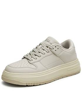 百思图2024秋新款商场同款时尚运动小白板鞋厚底男休闲鞋S6020CM4