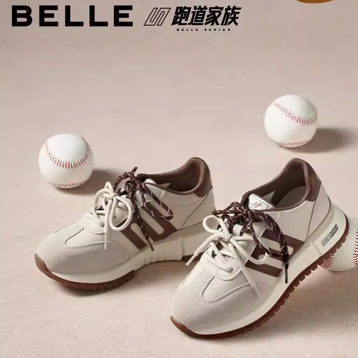 百丽复古小金甘跑道阿甘鞋