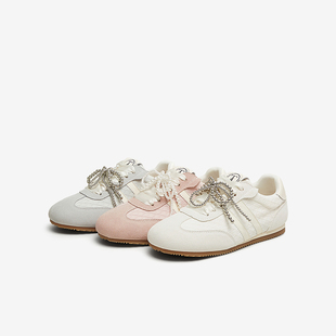 休闲运动鞋 女鞋 2025春CV401AM5 复古粉色阿甘鞋 TATA他她芭蕾德训鞋