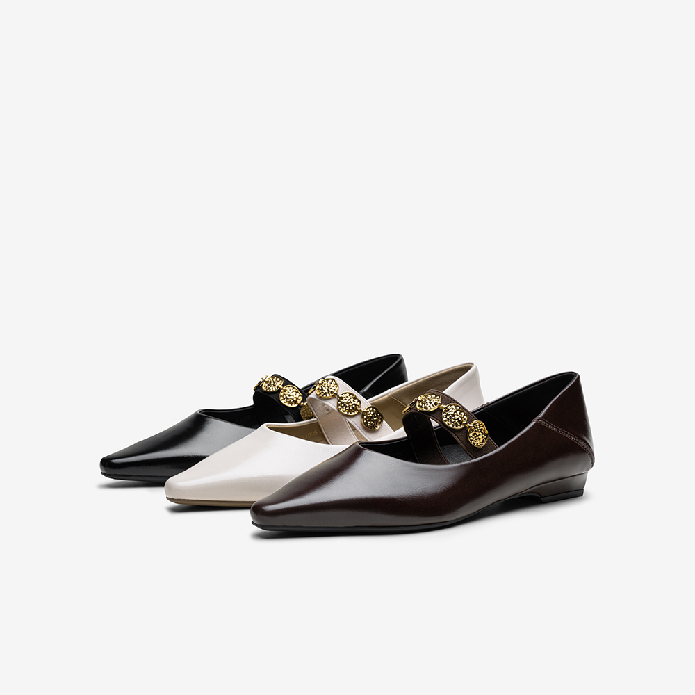 百思图2025秋季新款一脚蹬玛丽珍