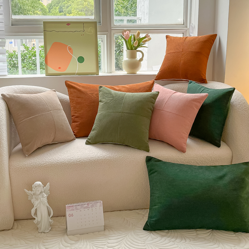 绿色靠垫高级感客厅沙发抱枕