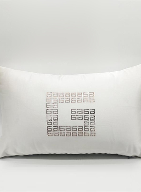 轻奢烫钻抱枕套现代简约客厅沙发样板间靠枕小腰枕床头靠垫30x50