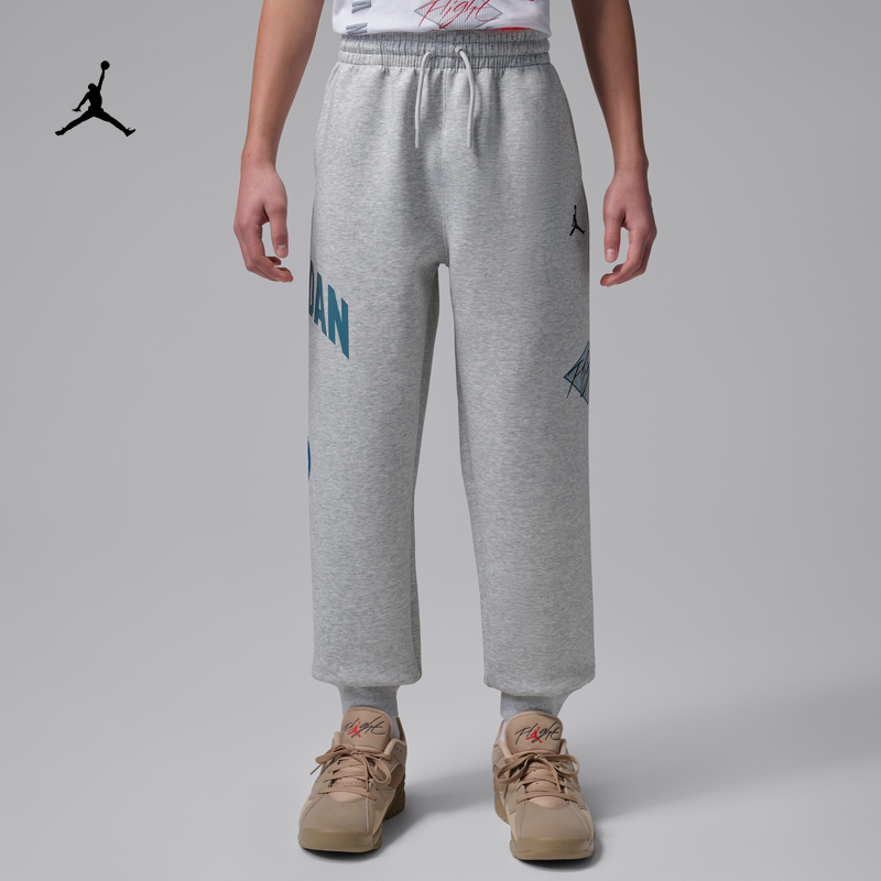 耐克乔丹大童针织长裤春季新款男童舒适运动裤JORDAN IU5389
