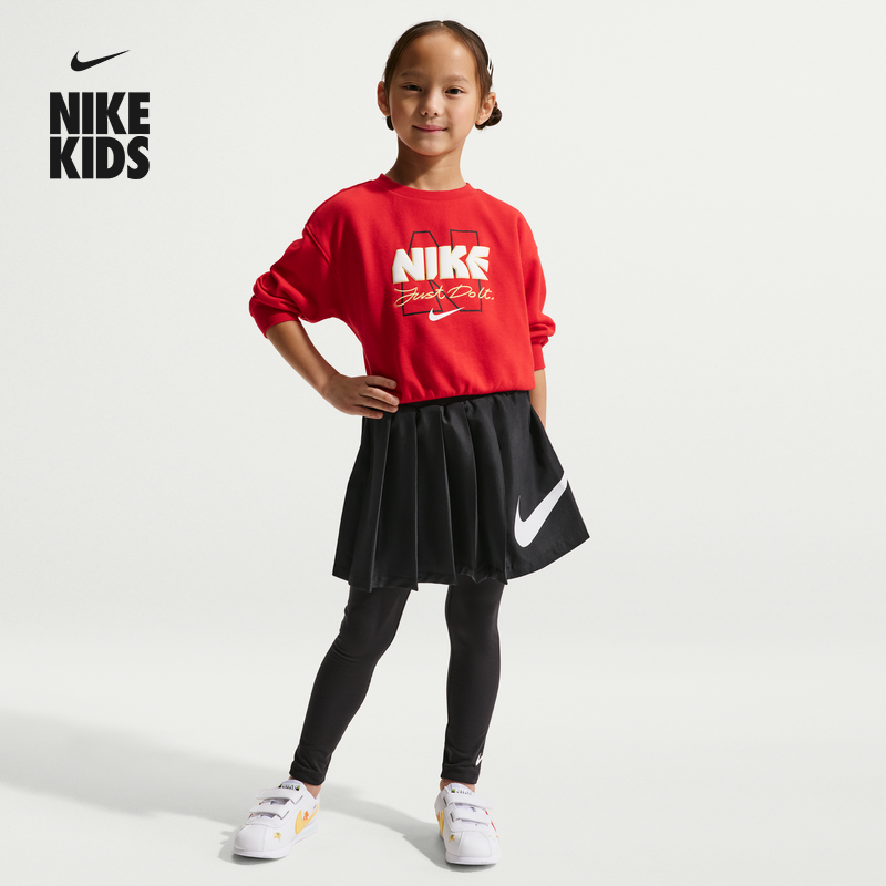 耐克马年限定脱缰系列新年款幼童加绒连裤裙新款女童NIKE IU5478