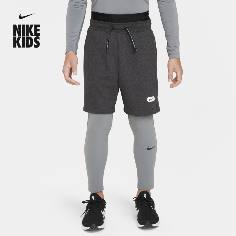 耐克大童训练紧身裤春季男童透气速干NIKE PRO DRI-FIT FJ6821