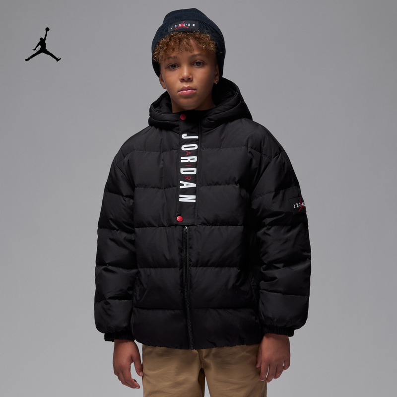 耐克乔丹大童保暖羽绒服夹克冬新款男童三防防泼水JORDAN IR0945