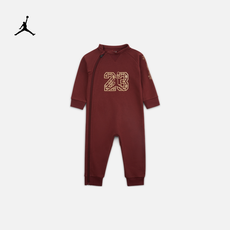 耐克乔丹新年系列马年限定婴童红色连体衣春季新款JORDAN IR7975